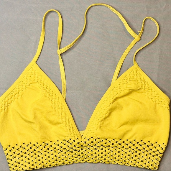 Free People - Sunny Yellow Mesh Bralette - Picture 2 of 4